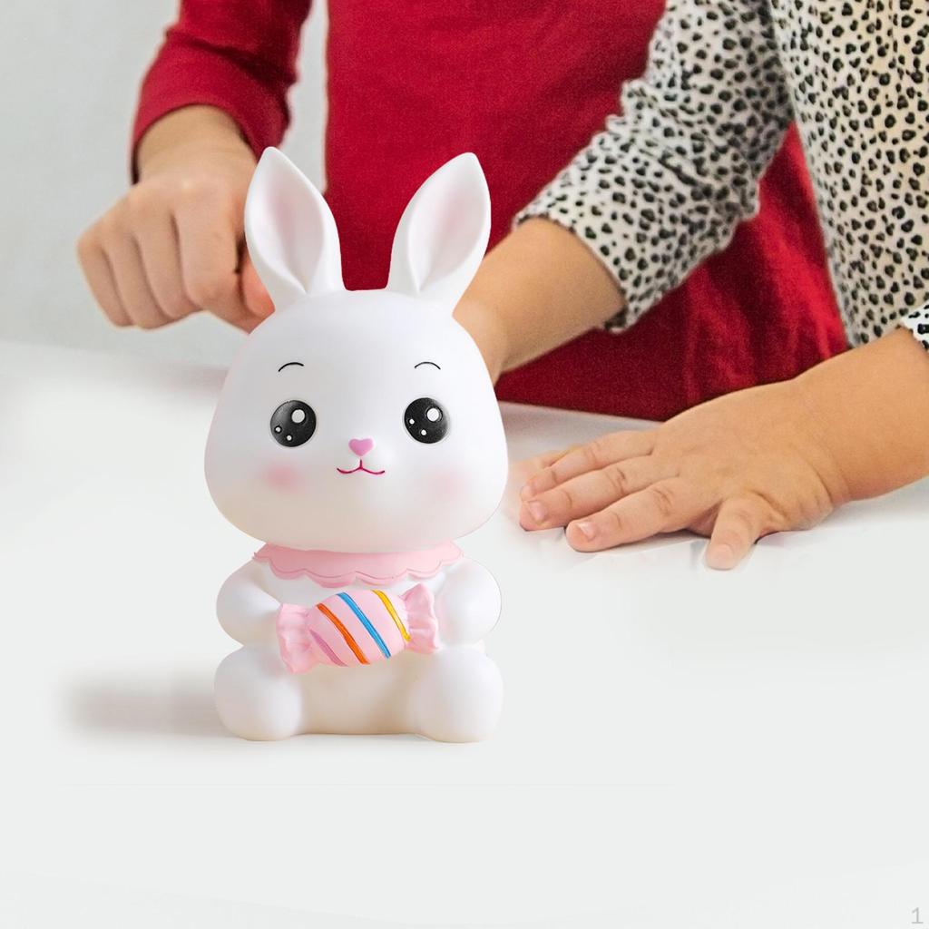 Фигурки кроликов, копилка, настольный милый небьющийся декоративный кролик, банка для экономии денег