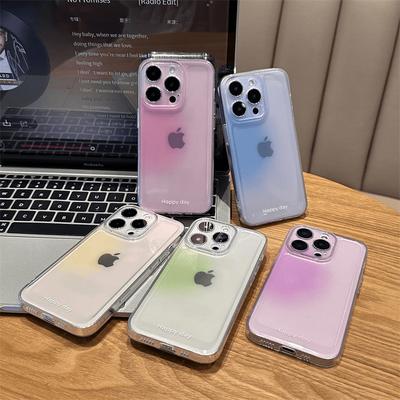 Плавный градиентный чехол-смазка подходит для iPhone11promax, чехол для мобильного телефона 11pro, прозрачный ТПУ, космический чехол, чехол с мелкими отверстиями