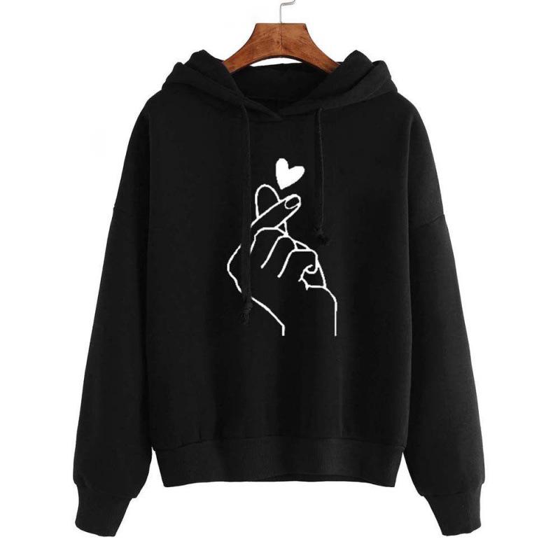 Модный женский свободный худи с принтом 2022 года - Разноцветный