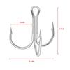 50 шт./набор Спортивные крючки с бородкой Заточенные тройные Джиговые Крючки из высокоуглеродистой стали Рыболовные снасти