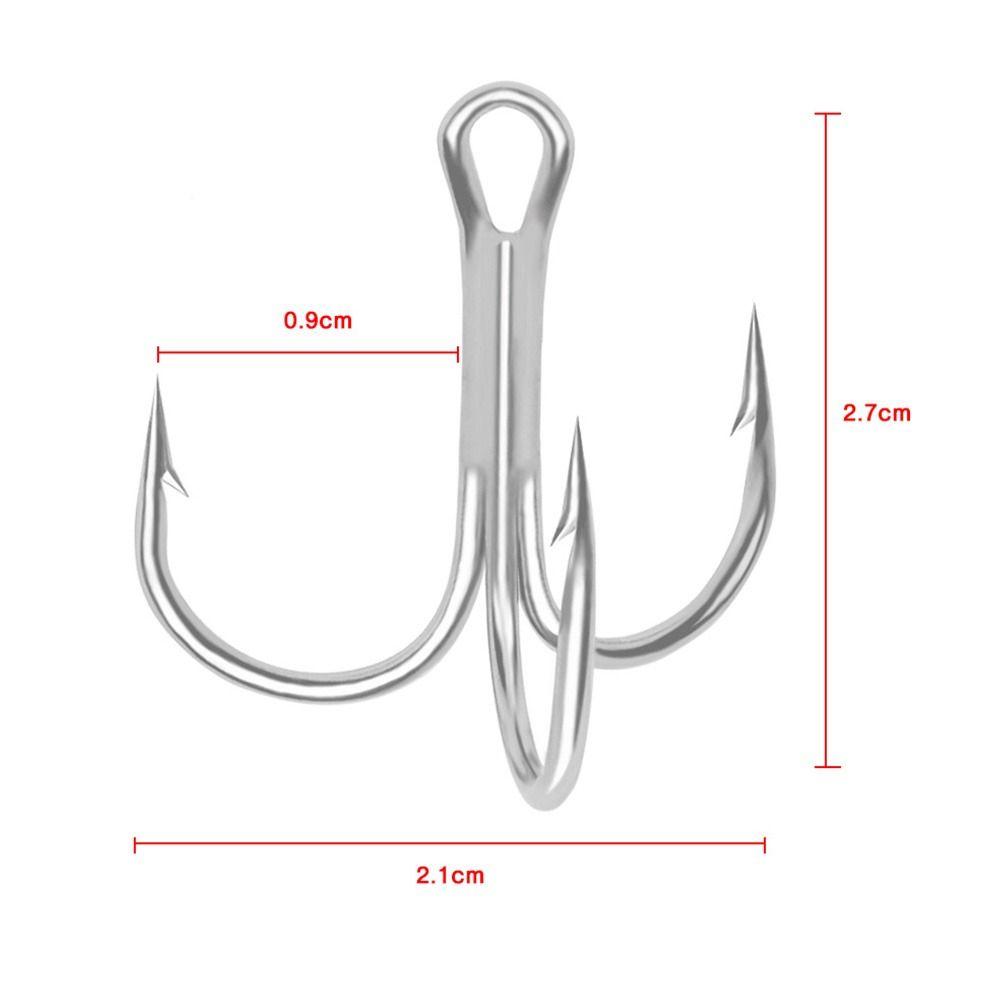 50 шт./набор Спортивные крючки с бородкой Заточенные тройные Джиговые Крючки из высокоуглеродистой стали Рыболовные снасти