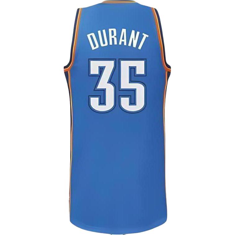 adidas X NBA Collaboration Durant Thunder Team Logo Letter Number Print Outdoor Casual Sports Pullover Basketball Jersey Men Jersey 7912A-3CB-K91104