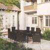 Day and Night - Day and Night 9-piece Garden Dining Set and Black Synthetic Rattan Cushions