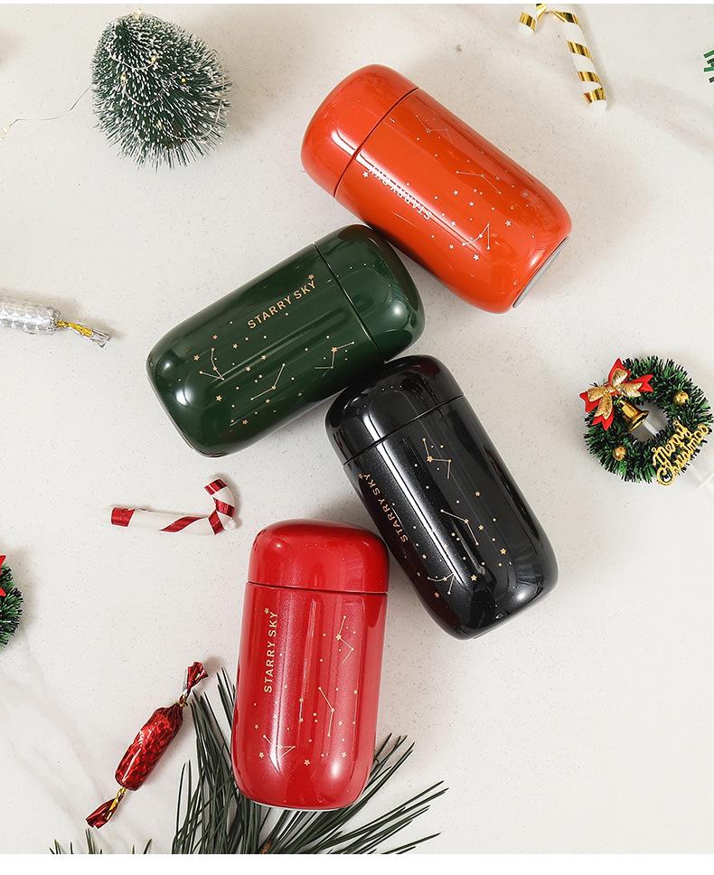 Мини-термос Starry Sky 304 из нержавеющей стали — модный и компактный с логотипом