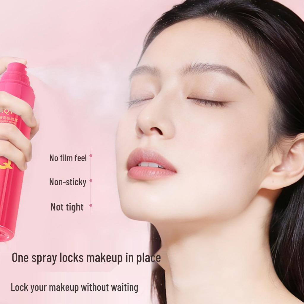 QXQY Спрей-фиксатор легкого тумана: Водонепроницаемый, Устойчивый к поту, Стойкий, Не смазывается/Не скатывается, Быстросохнущий, Портативный для студентов.