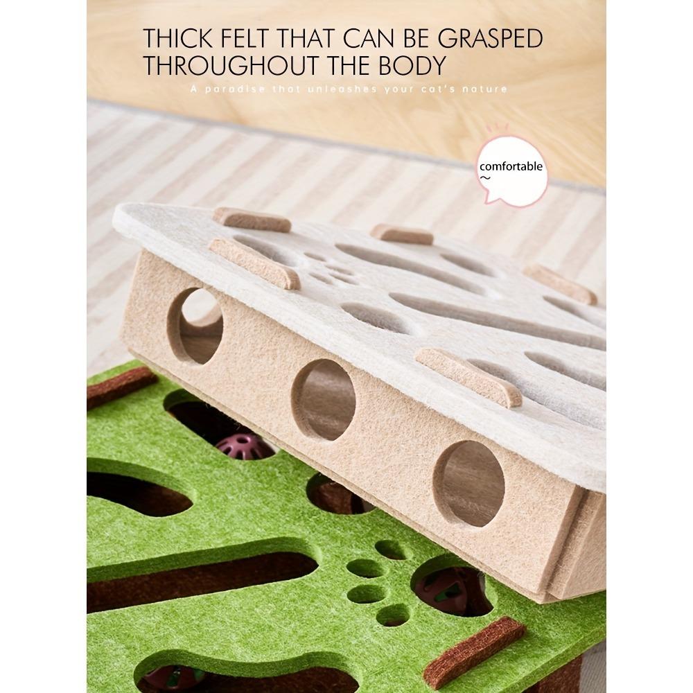Interactive Cat Puzzle Toy Turntable Maze Box Multi Scenario Entertainment Scratch Resistant Self Play Game for Kittens