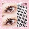 False eyelashes partial natural lash cluster effect large capacity handmade (BlazingRose 02)