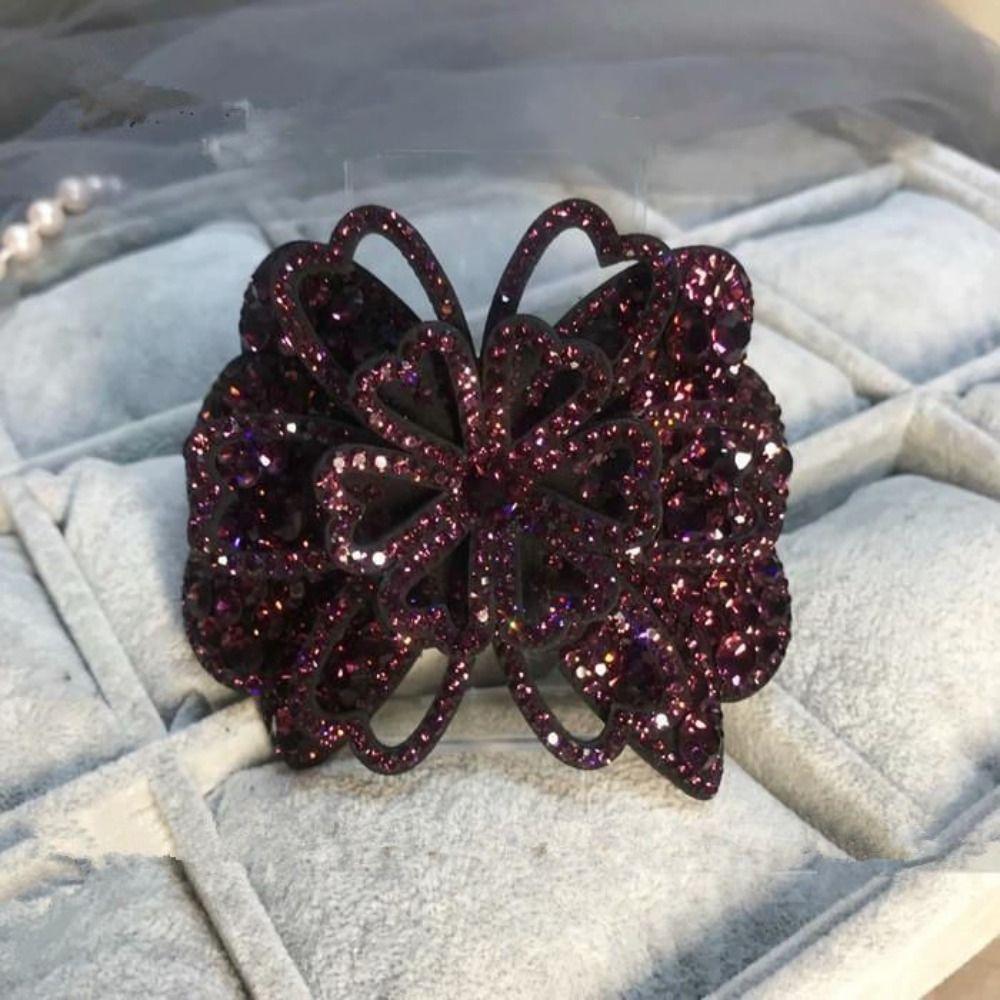 New Women Elegant Hair Accessories Barrettes Headband Crystal Hairpin Flower Hair Clip
