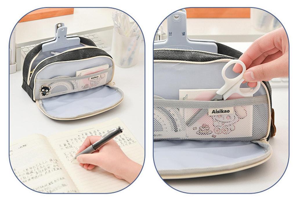 Large Capacity Pen Cute Cat Pen Pen Pencil Pencil Pencil Stationery Stationery Small Item Small Item Ruler Ruler Classified Junior High School