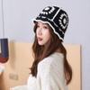 Fleece thread Flower Sun Hat Hollow Bucket Hat Casual Knitted Fisherman Hat  Student