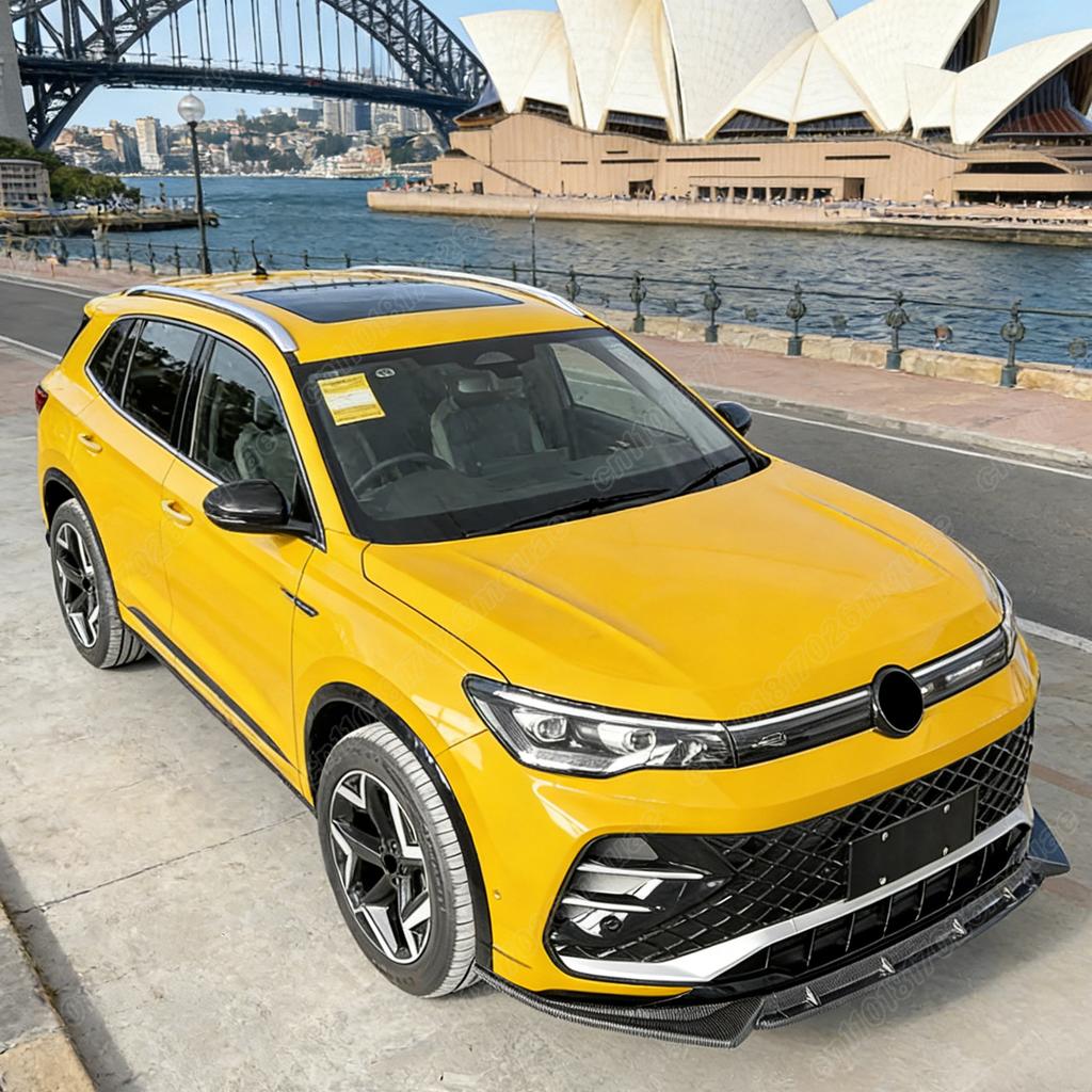 For Volkswagen Tiguan Rline 2024 2025 Automobile Front Bumper Lower Lip Protective Cover Spoiler Board Decoration Accessories