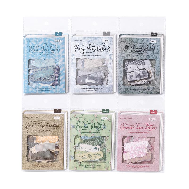 Сахарная Поэзия Тканевая Тематическая Наклейка-Отрывная Упаковка для Журналов