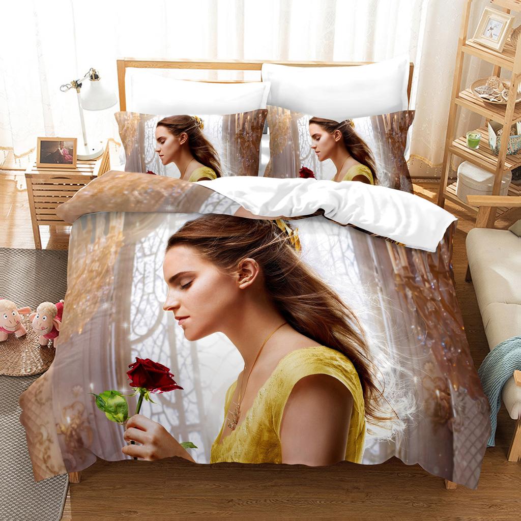 Постельное белье с 3D цифровой печатью, пододеяльник, набор из трех предметов