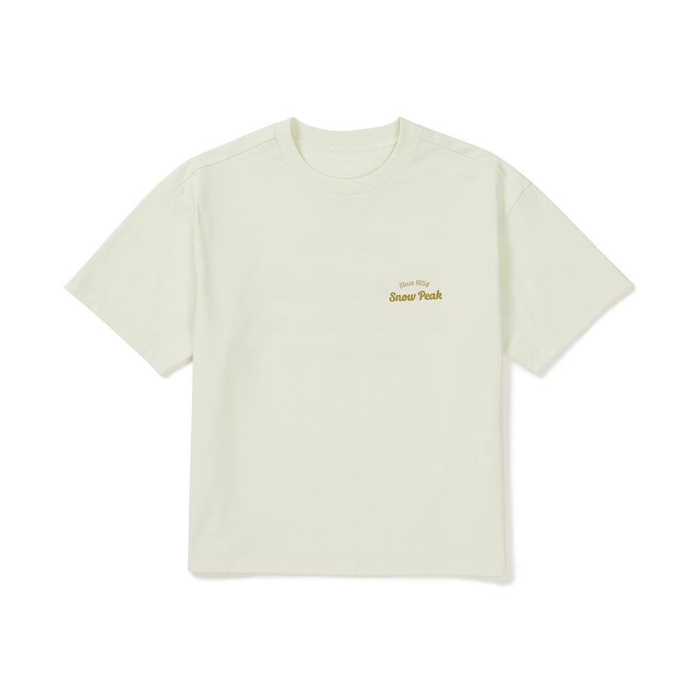 [Snowpeak] Aerocool Women's Color Semi-Crop Short-Sleeve T-shirt Lime Mint (S25MWFTS77)
