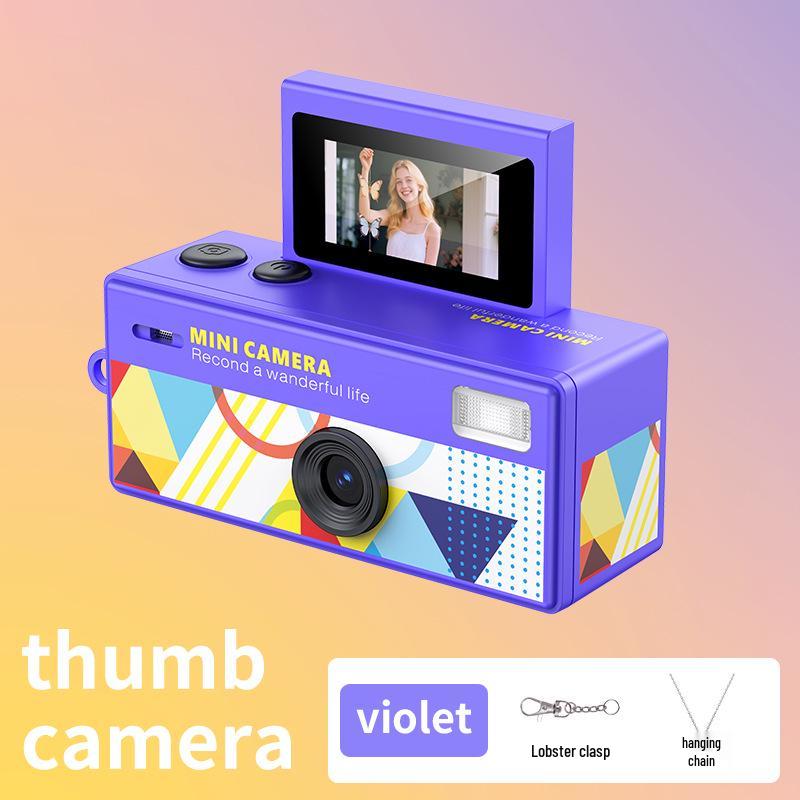 Retro Flip Screen Mini Digital Camera for Kids - Portable and Compact