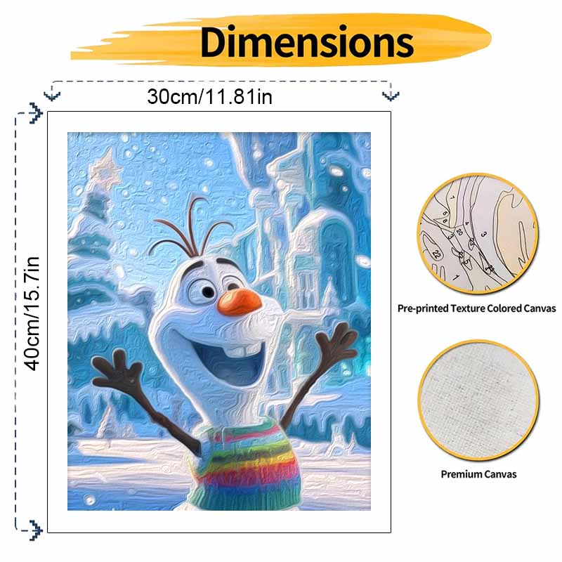 Disney Frozen Olaf oil painting art set handmade diy gift home decoration