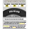 Snow-Chains Easy Install Tire-Chains, One-Pull Fit Design Tire Snow Chains for Passenger Cars, Sedan, SUVs, Emergency Winter Tir