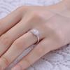 Moissanite Ring D Color VVS1 Excellent Cut Women Engagement Gift Lab Diamond Real 925 Solid Silver