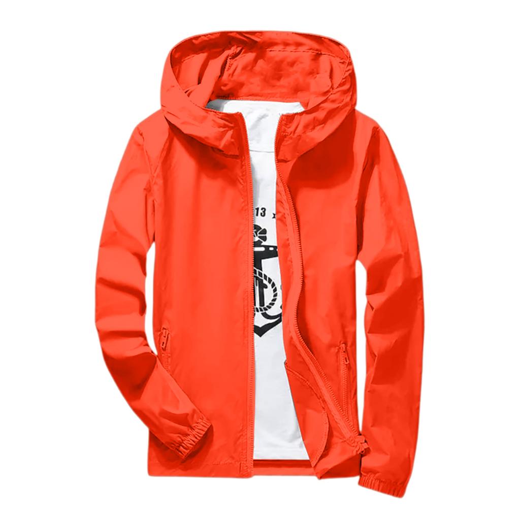 Men's Summer Light And Solid Color Outdoor Loose Large-sized Sun-protective Clothing, Windbreaker Jacket