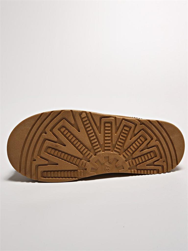 Хлопковые женские зимние новые импортные торговые тапочки большого размера с толстой подошвой без каблука Bao Head теплые пушистые повседневные женские полутапочки