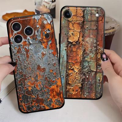 Ретро-кейс с эффектом ржавчины для Apple iPhone 17 Pro Max 16 11 14 XR XS MAX Air 12 15 Pro 7 8 13 Чехол для телефона Funda
