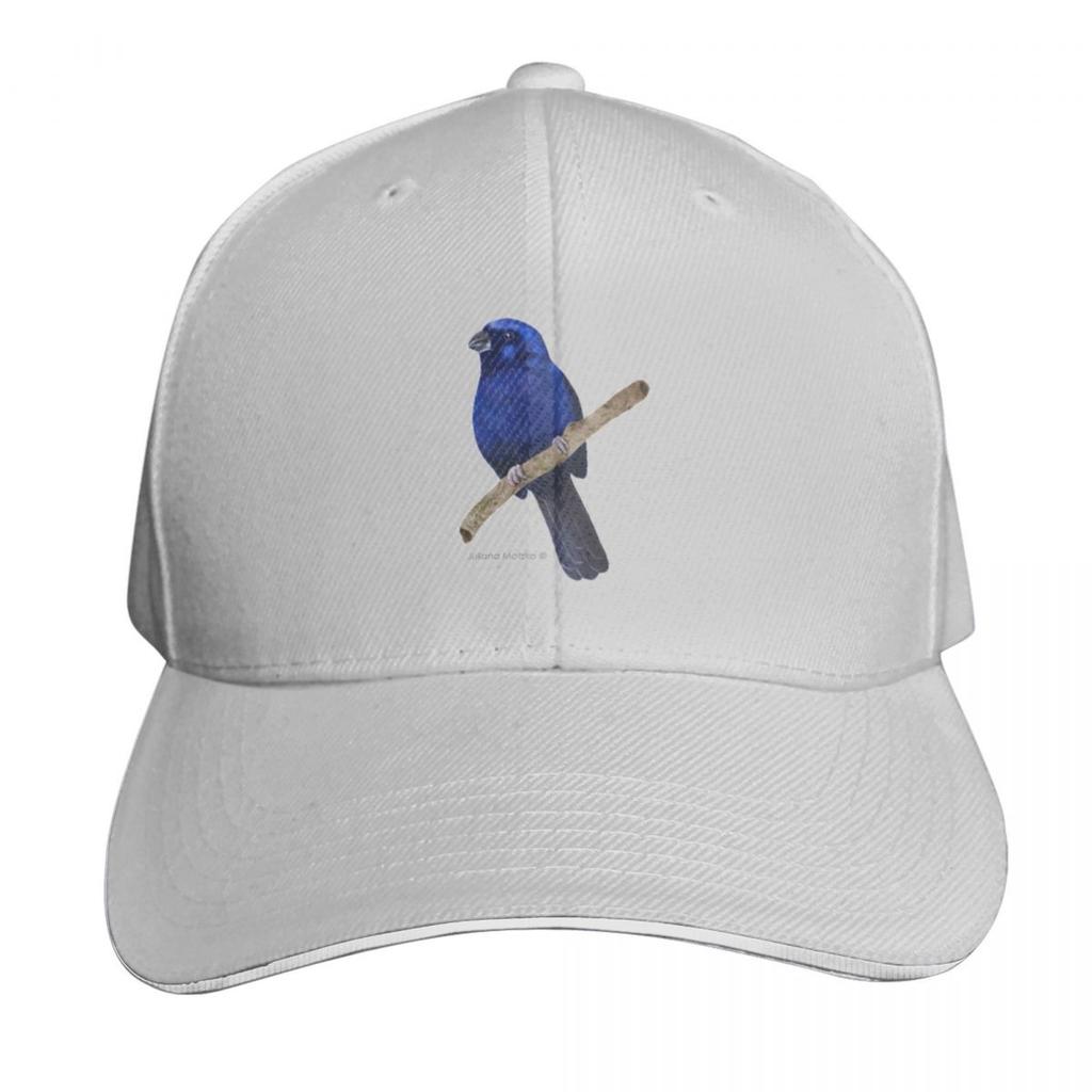 Ultramarine Grosbeak bird Baseball Cap Custom Cap Golf Hat Horse Hat summer hat Caps Women Unisexs