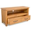 Vidaxl Szafka Pod Telewizor, 90 X 35 X 48 Cm, Lite Drewno Dębowe