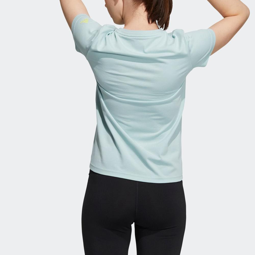 Adidas Спортивная футболка Primeblue с графическим принтом, женские топы, светло-зеленая, GN7366