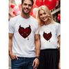 1 шт. Ограниченная серия ко Дню святого Валентина Парная футболка Звезда Сердце Весенне-летняя коллекция Модный топ