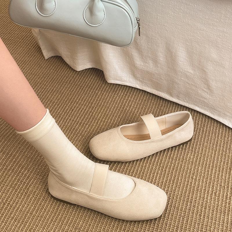 Легкие и дышащие туфли-лодочки в стиле ретро французского балета с плоским дном и небольшим горлом, женские, новинка весны 2025 года, универсальные туфли Мэри Джейн
