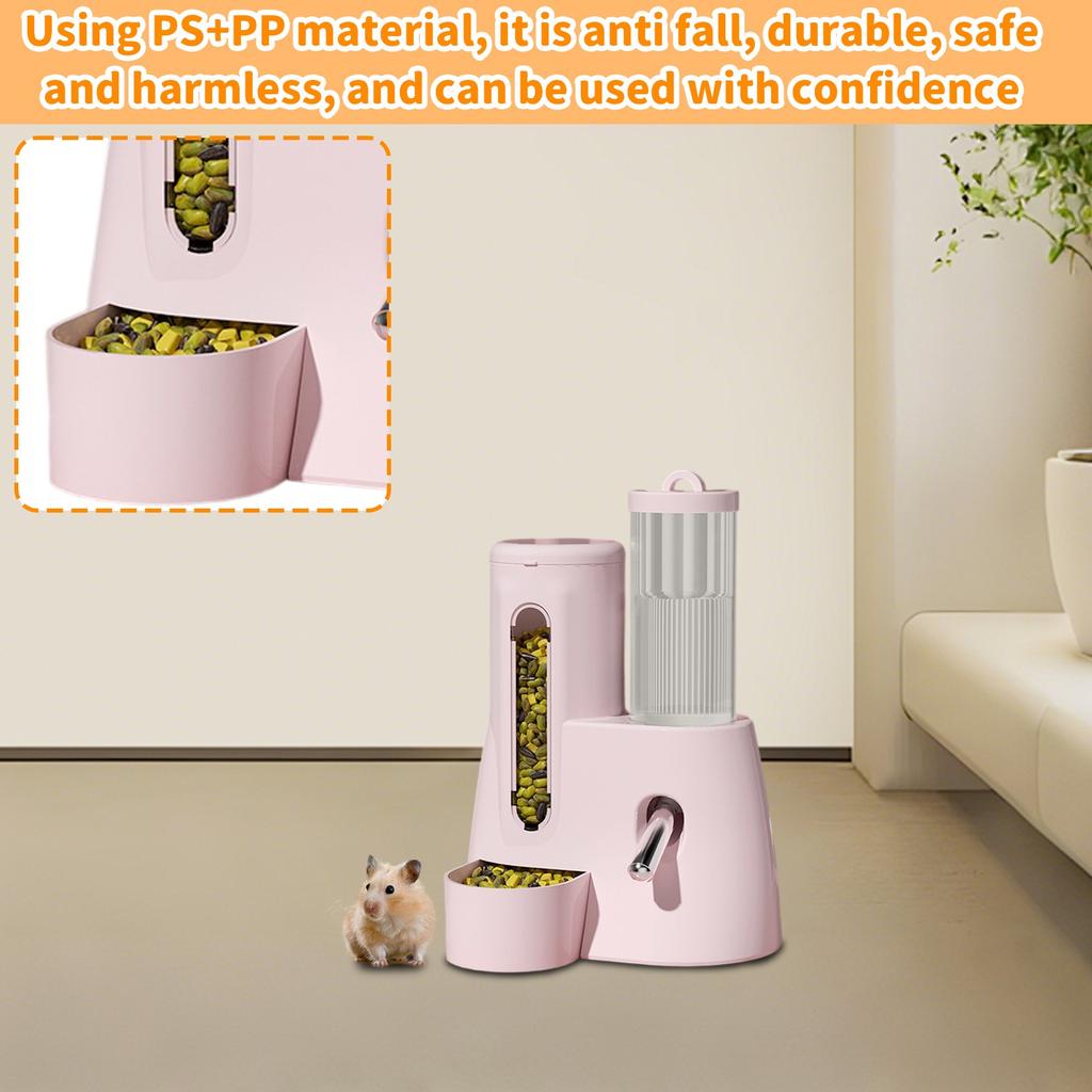 Автоматическая поилка для питьевой воды Хомяк Золотистый хомячок Чайник Миска для корма Два в одном