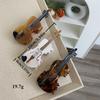 Piano Music Hair Clip Video Tape Big Shark Clip Funny Acetate Guitar Hair Claw  Girl