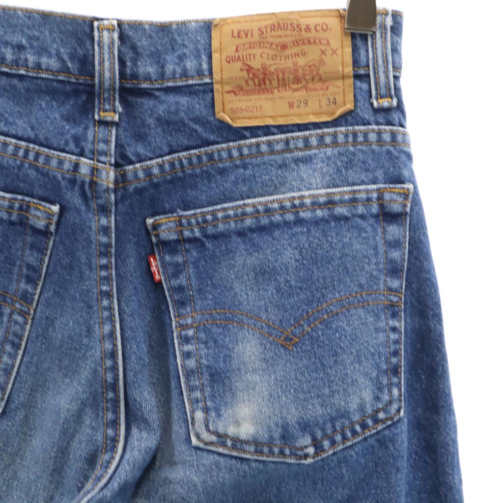 Levi's 90-е 505-0217 Сделано в США старые джинсовые брюки W29 Выстиранные голубые джинсы Мужские Б/У