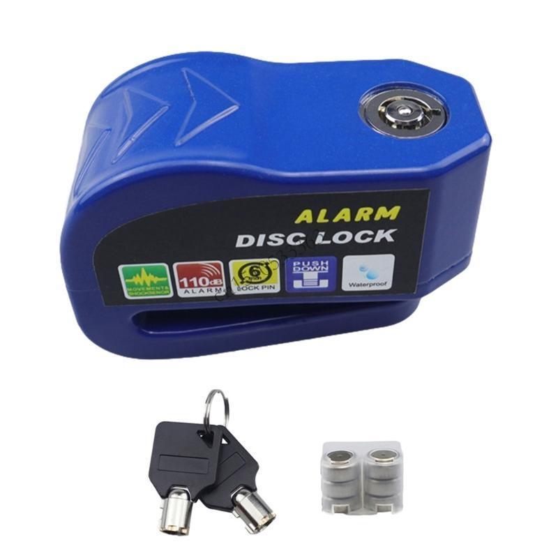 090E Aluminum Security Anti-theft Lock Disc Brake Lock Alarm Waterproof Brake Lock Motorcycle Wheel Disc Lock Bike Wheel Lock