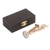 Brass Miniature Saxophone Mini Saxophone Model Musical Instrument Replica Dollhouse Home Decoration