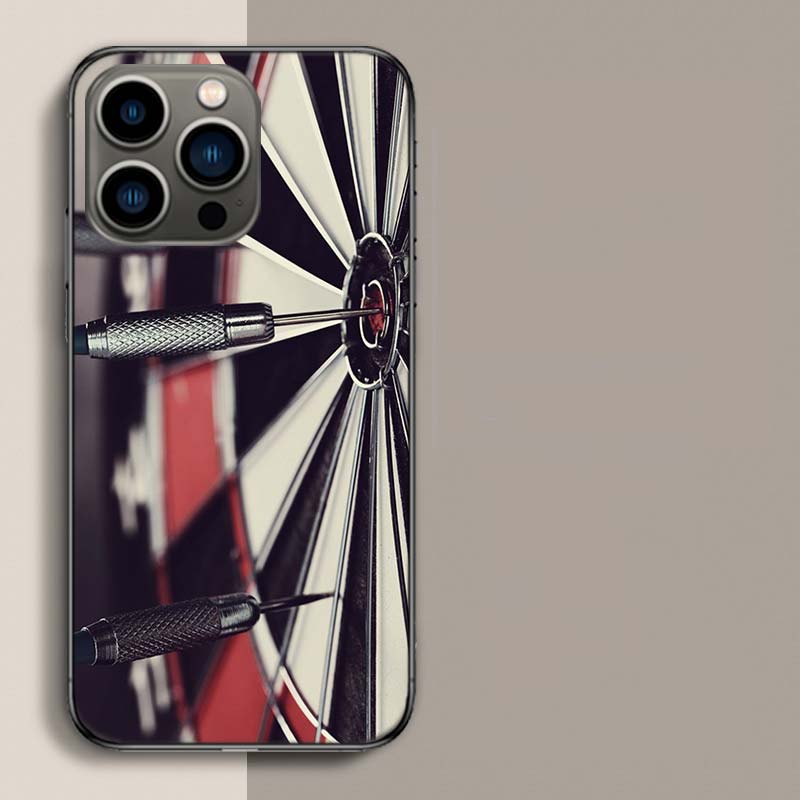Darts Aesthetics Wire Target Phone Case For Iphone 17 Air 15 Pro 14 Plus 16 Pro Max 17E 16E 12 13 Mini 11 Cover Cute Fundas