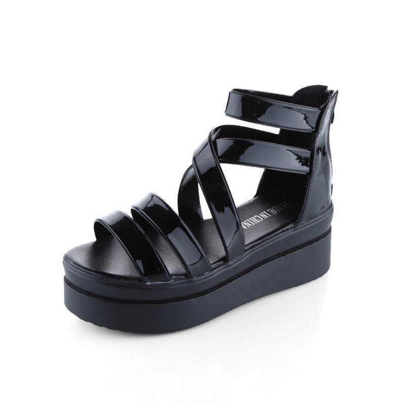 Leather Roman Sandals Women New Summer Breathable Non-Slip Flat Casual Sandals Beach Shoes Outdoor Women's Shoes