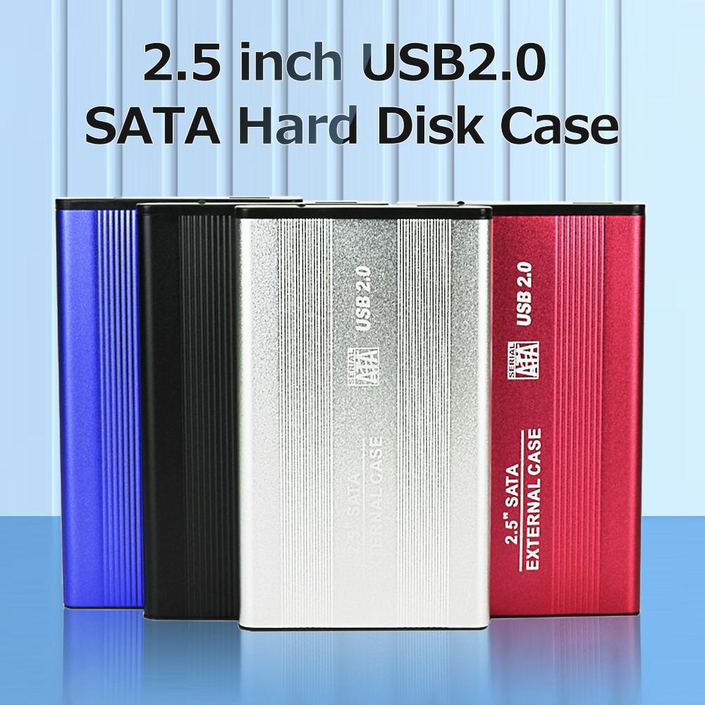 USB2.0 Портативный жесткий диск 2,5-дюймовый внешний корпус SATA HDD USB2.0 Корпус из алюминиевого сплава для