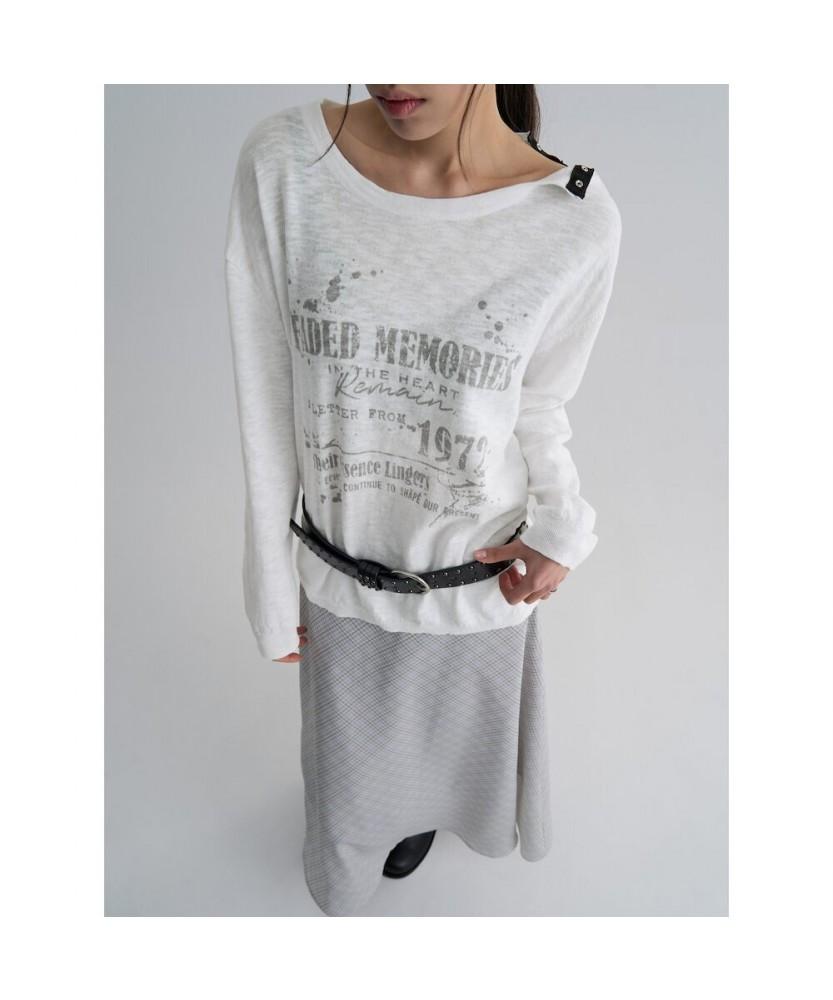 8SECONDS Off-Shoulder Pullover Ivory
