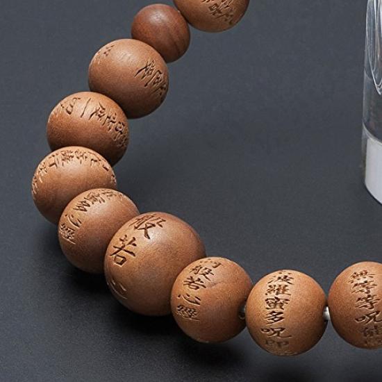 Магазин буддийского алтаря Takita Shoten специально подобранный браслет молитвенные четки браслет с гравировкой Heart Sutra индийский сандал 10 мм бусины бусины молитвенные четки