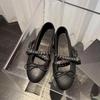Summer New Bow Shallow Mouth Ballet Mary Jane Shoes Women's Cross Strap Single Shoes Women