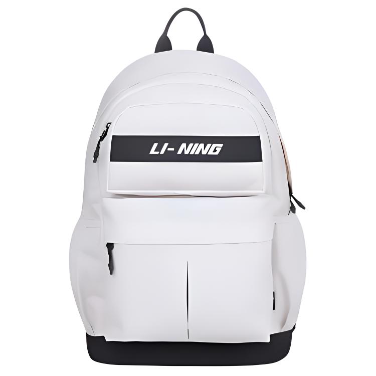 Li Ning Large Capacity Sports Student Backpack Kids Backpack White YBST041-3