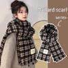 Women's Retro Plaid Faux Cashmere Scarf