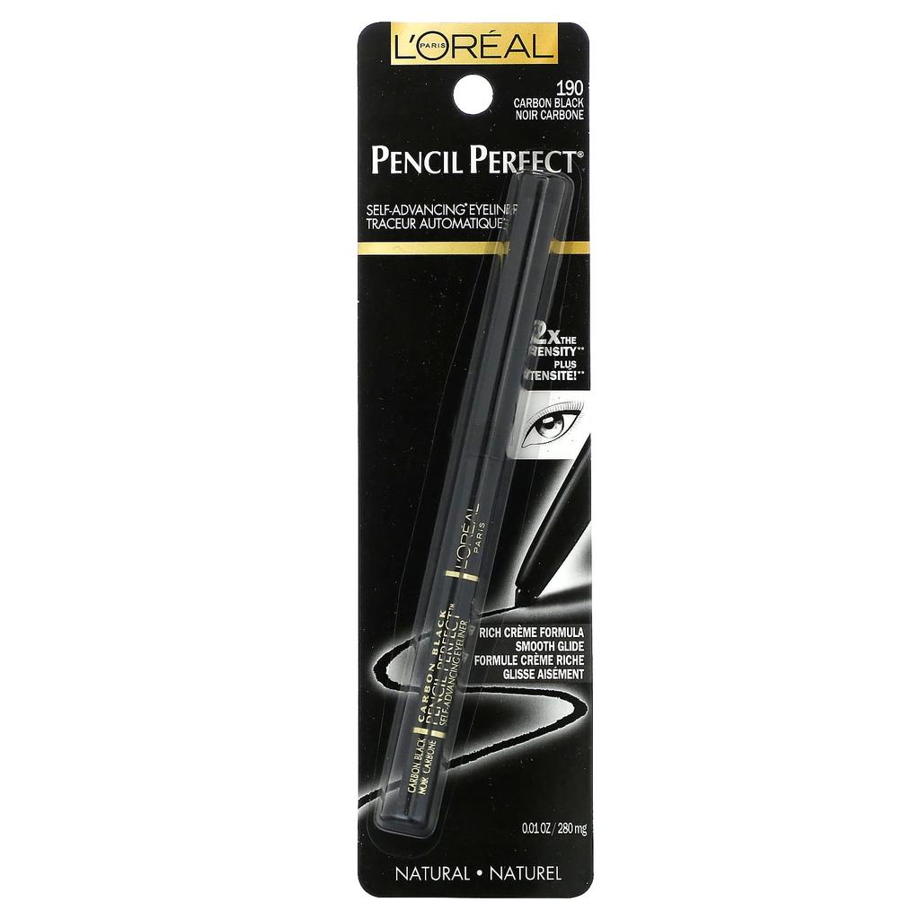 L'Oréal, Pencil Perfect, Self Advanced Подводка для глаз, 190 Угольно-черный, 280 мг(0,01 унции)