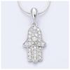 [J3523] - Silver Pendant 'Hand of Fatma' Silver-white (rhodium-plated) - 24x10 Mm