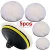 3/4/5/6/7 Inches Wool Polishing Disc Car Beauty Waxing Self-Adhesive Disc Imitated Wool Sponge Pad Auto Polisher Sponges Discs