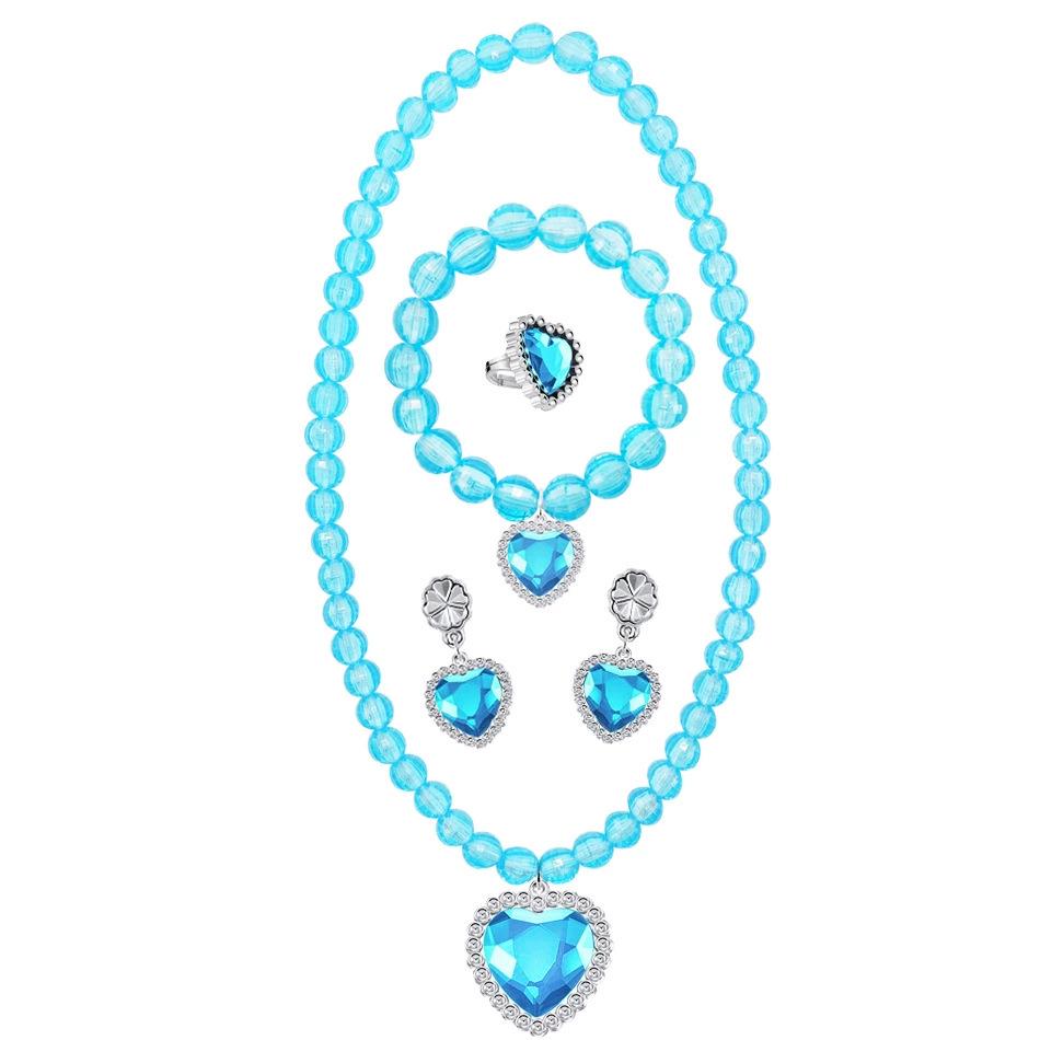 Elsa Sequin Classic Train Dress with Wig In Purple and Blue