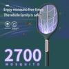 Mata Mosquito Electrico 2022 Лето USB Солнечная панель Перезаряжаемая ошибка Zapper Raqueta Led Ультрафиолетовые электрические убийцы мух