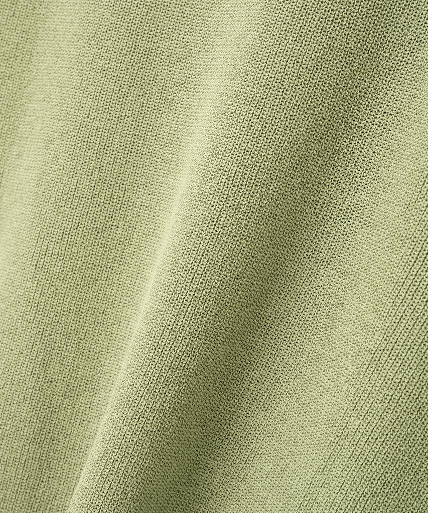 KNITTED Coolever Flower Print Half Knit Sage Green