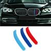 3PCS Car Front Grille Trim Bumper Cover Strip 3D M Styling Cover Stickers for BMW 7 Series F01 2009- Auto Accessories